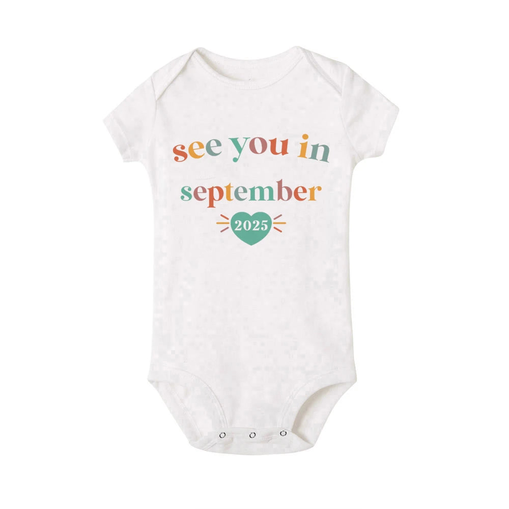 See You In 2025 Baby Announcement Romper