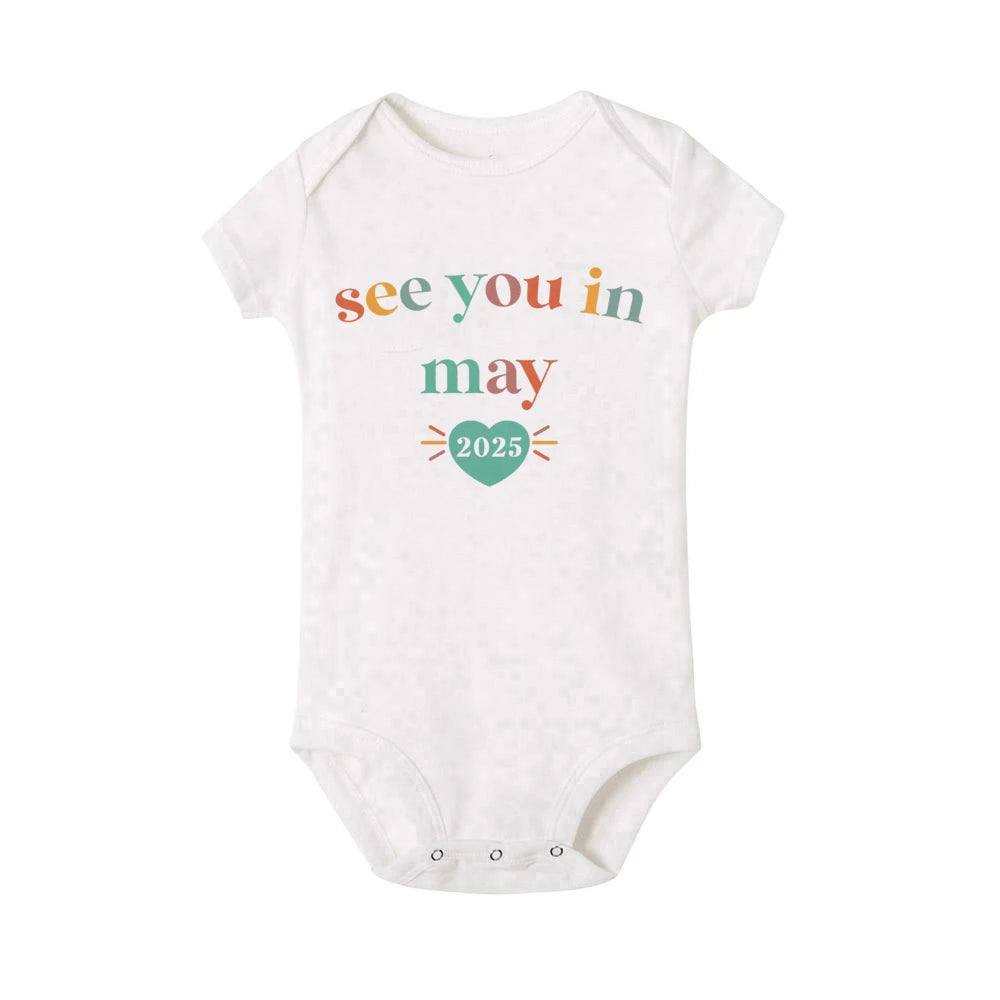 See You In 2025 Baby Announcement Romper