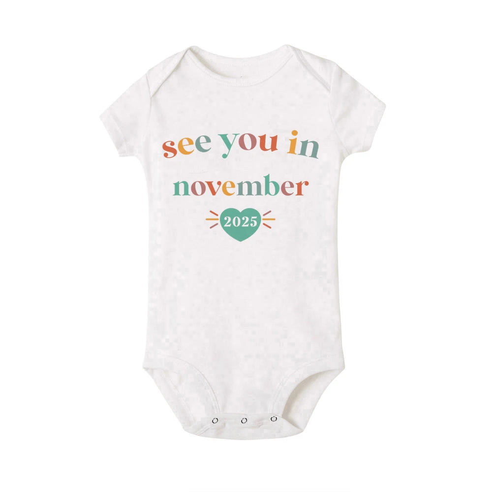 See You In 2025 Baby Announcement Romper