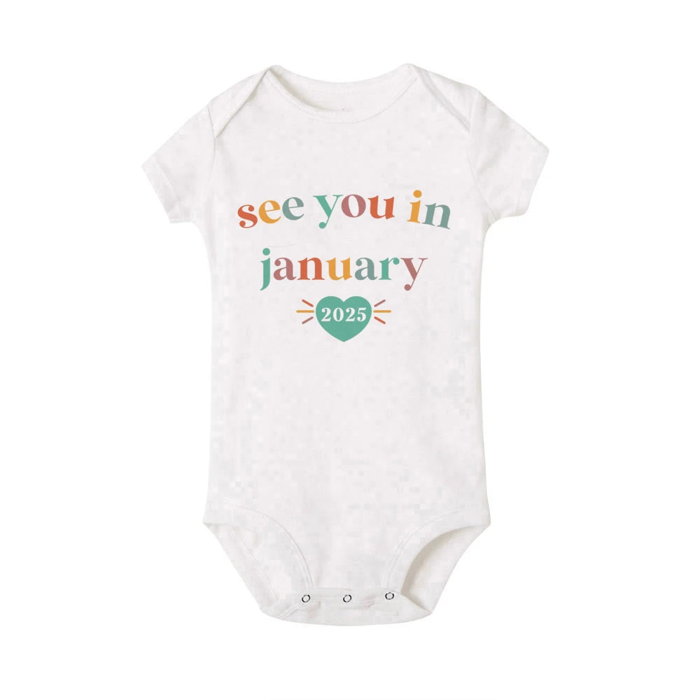 See You In 2025 Baby Announcement Romper